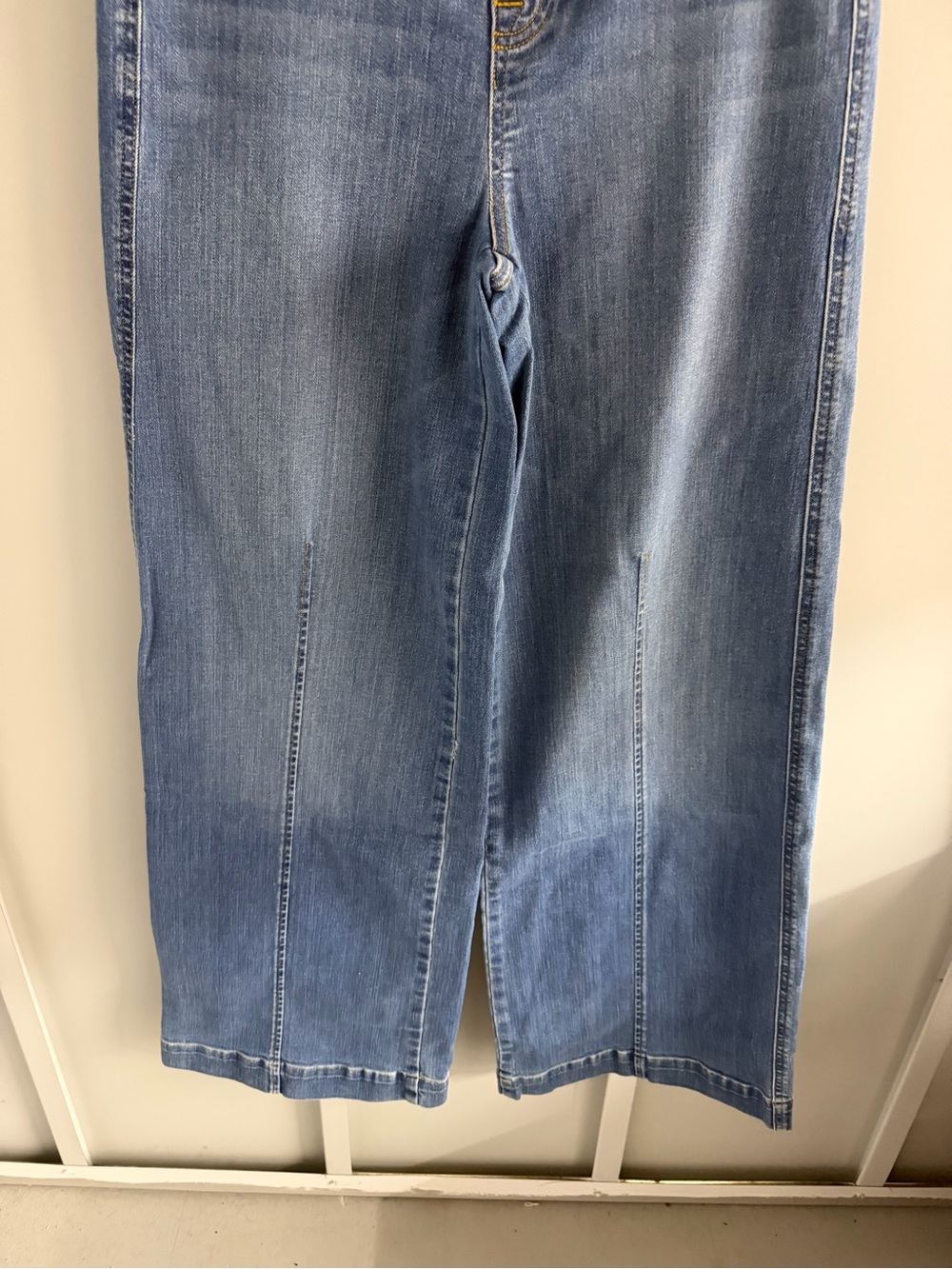 SPANX Seamed Front Pull On Wide Leg Jeans Size S New - Picture 6 of 8